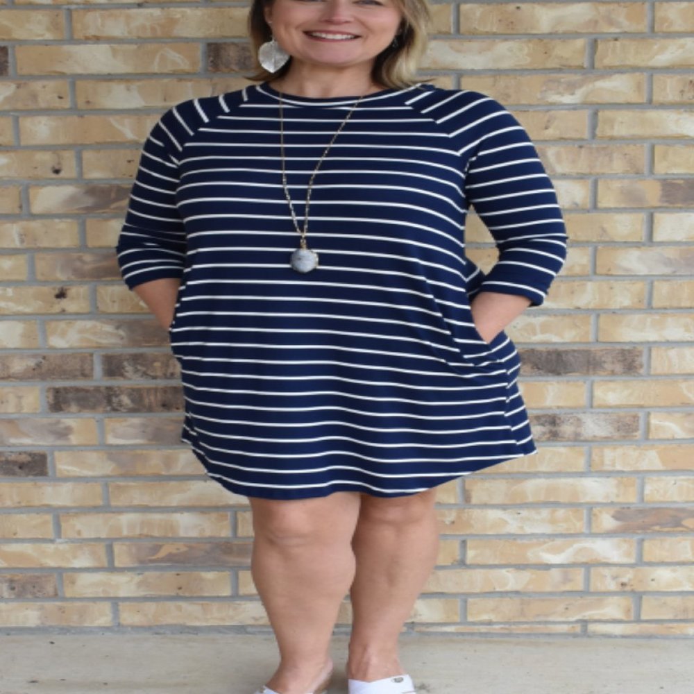 Navy Stripe Dress